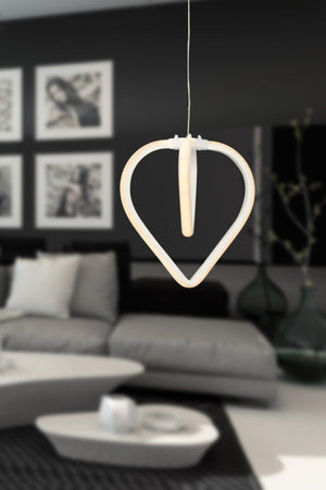 Sevinç 3 Color Led Single Chandelier White - Swordslife