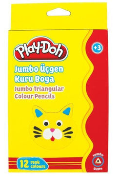Jumbo triangle dry crayons set of 12