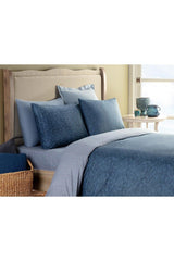 Jument Double Duvet Cover Set - Navy Blue - Swordslife