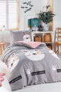 Junior Duvet Cover Set Single Rabbit A.Brown-Grey-Pink - Swordslife