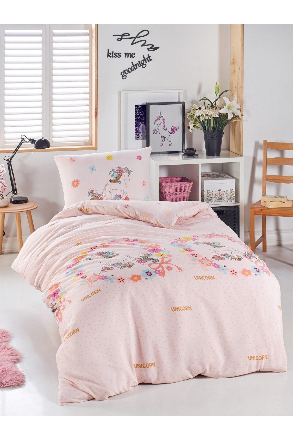 Junior Duvet Cover Set Single Unicorns Pink - Swordslife