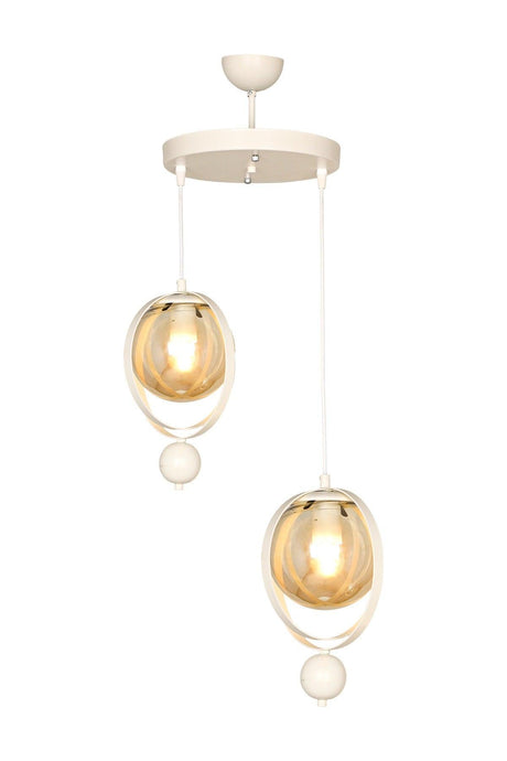 Jupiter 2.li Chandelier White Honey Glass - Swordslife