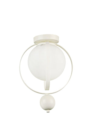 Jupiter Ceiling Mount Single Chandelier White White Glass - Swordslife