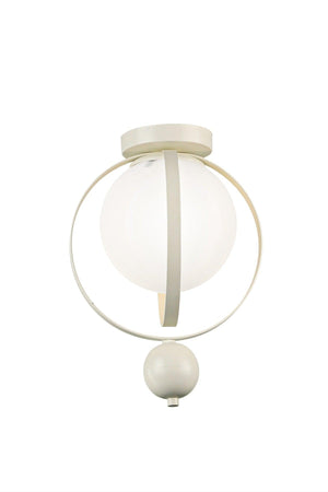Jupiter Ceiling Mount Single Chandelier White White Glass - Swordslife