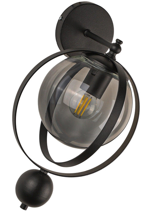 Jupiter Sconce 2 Pieces Black Smoked Glass - Swordslife