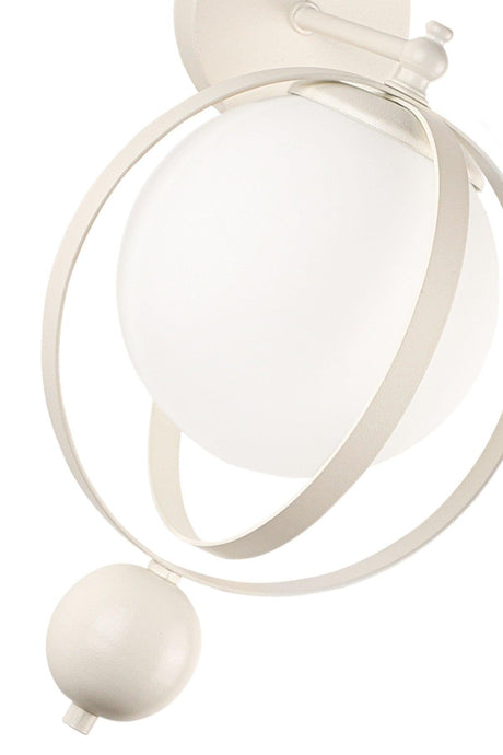 Jupiter Sconce 2 Pieces White White Glass - Swordslife