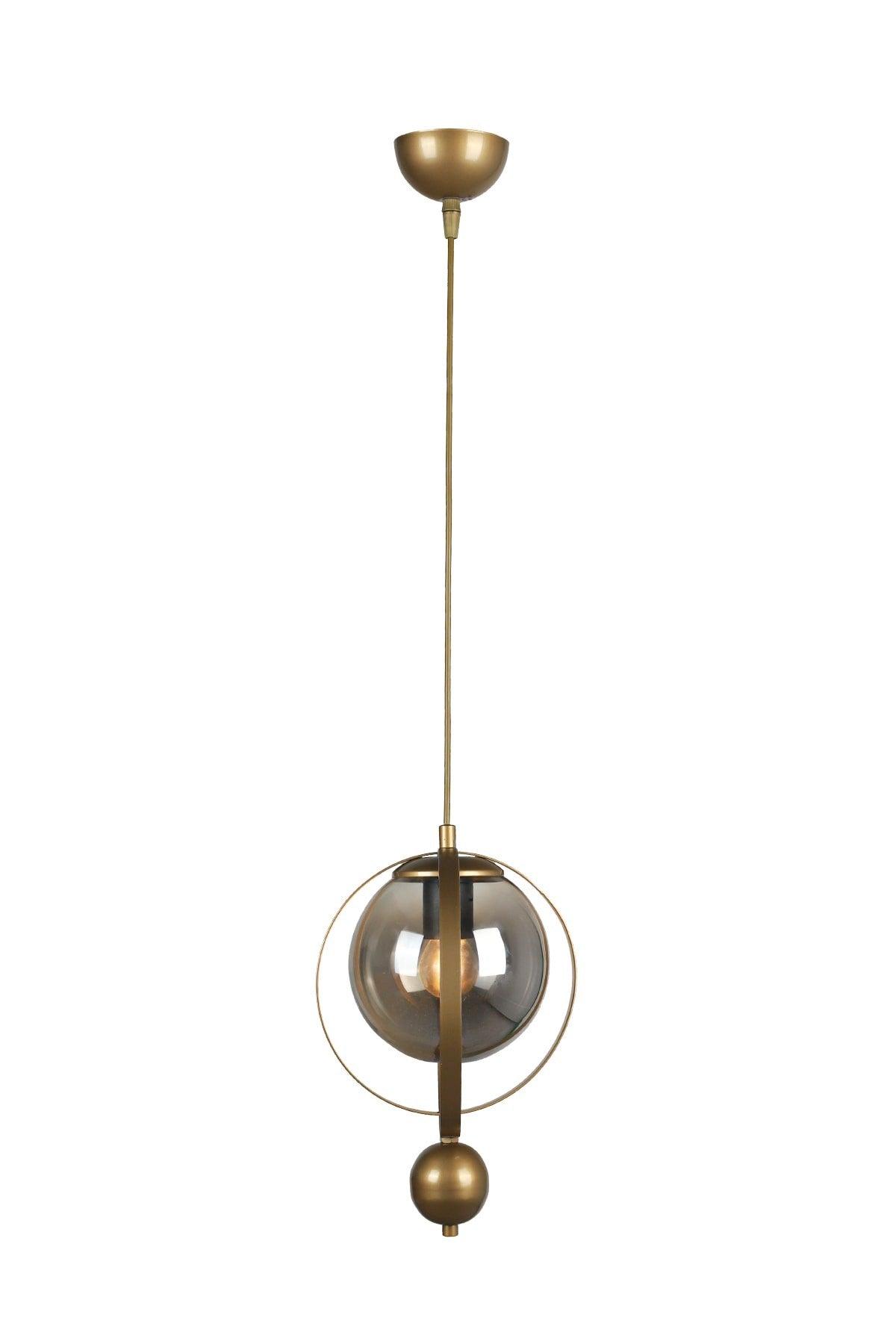 Jupiter Single Chandelier Tumbled Smoked Glass - Swordslife