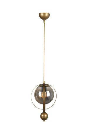 Jupiter Single Chandelier Tumbled Smoked Glass - Swordslife