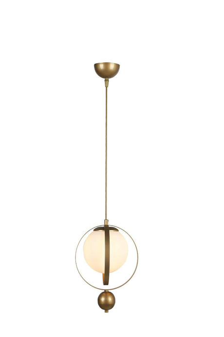 Jupiter Single Chandelier Tumbled White Glass - Swordslife