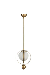 Jupiter Single Chandelier Tumbled White Glass - Swordslife