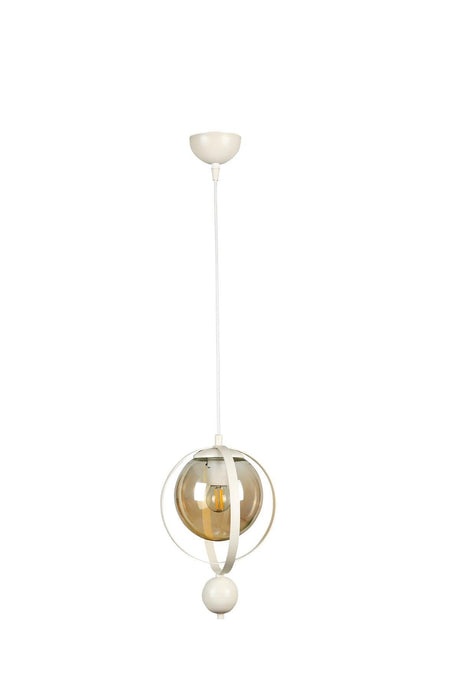 Jupiter Single Chandelier White Honey Glass - Swordslife