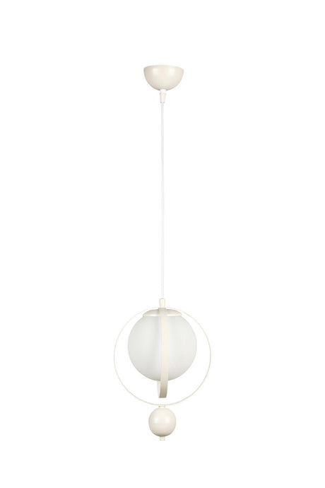 Jupiter Single Chandelier White White Glass - Swordslife