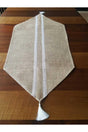 Lace Embroidered Runner on Jute Fabric 45x140 Cm - Swordslife