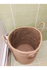 Jute Wire Mesh Rope Laundry Basket