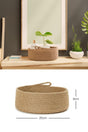 Jute Wicker Basket, Decorative Basket, Bathroom And Kitchen Organizer 100% Natural Bathroom And Home Decor 25x9 Cm - Swordslife