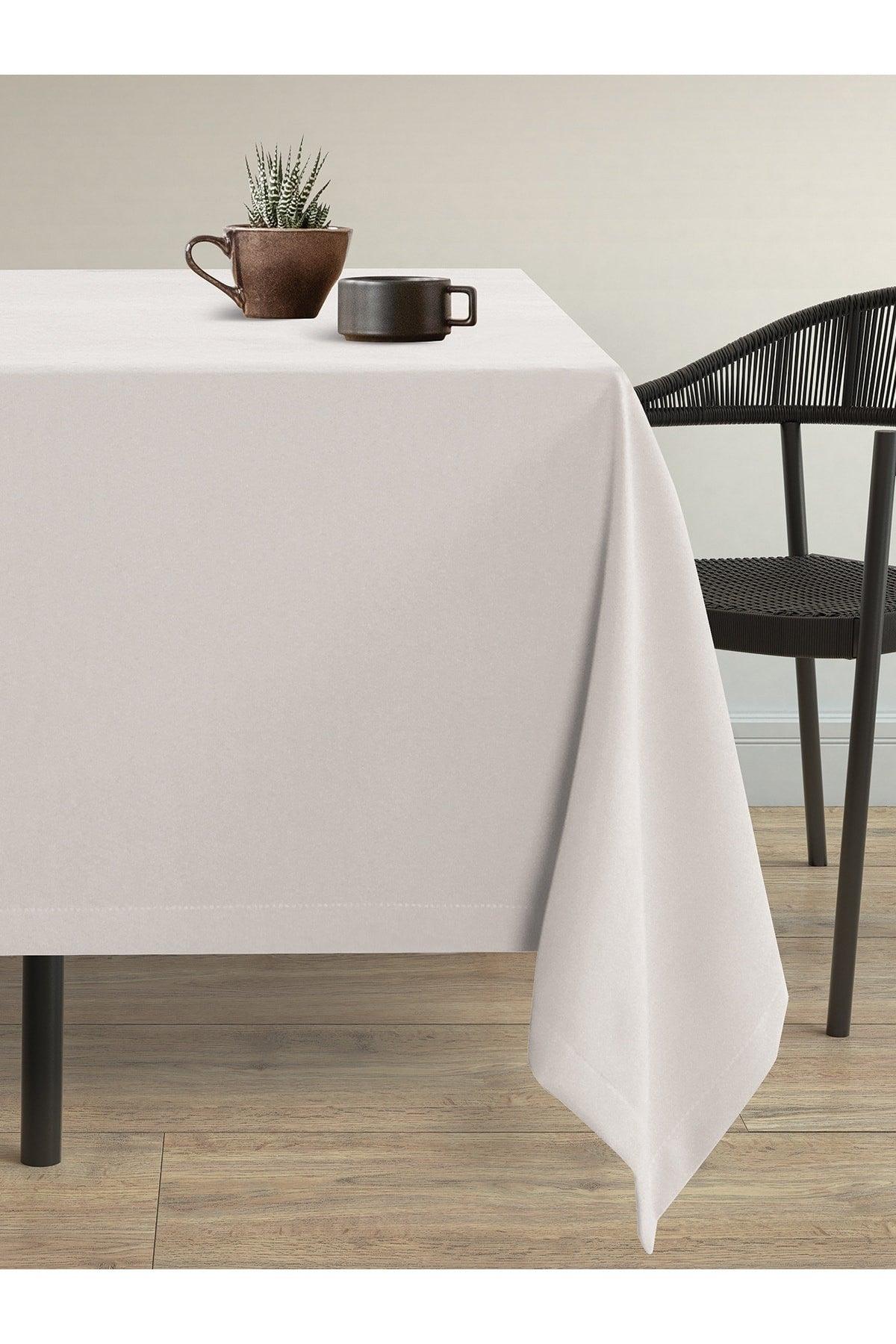 Velvet Textured Marzipan Color Table Cloth - Swordslife