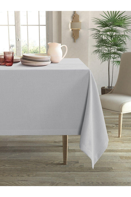 Velvet Textured Silver Gray Table Cloth - Swordslife