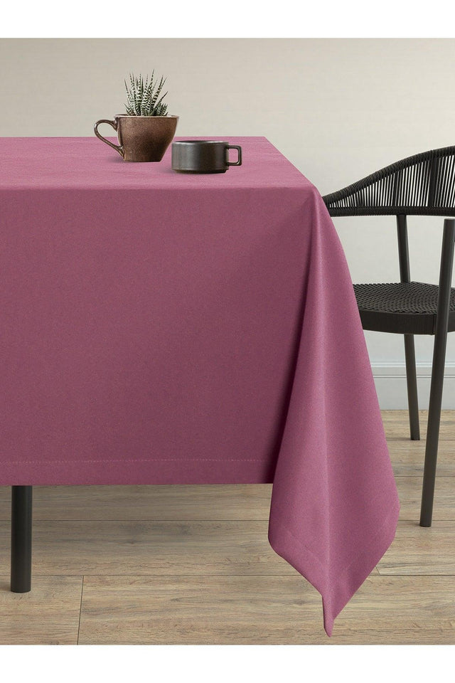 Velvet Textured Lavender Pink Tablecloth - Swordslife