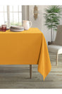 Velvet Textured Saffron Color Table Cloth - Swordslife