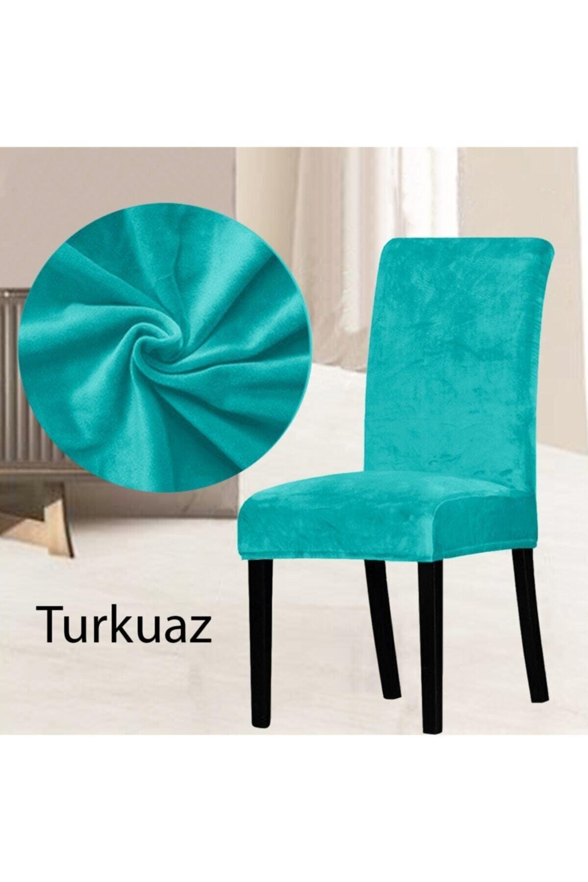 Velvet Chair Cover Cover -turquoise 6 Pieces - Swordslife