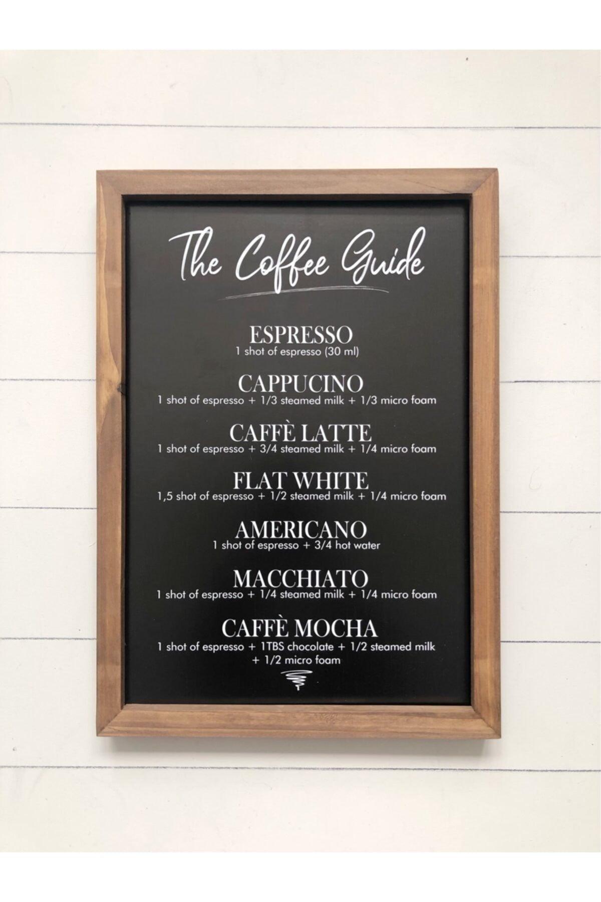 Coffee Corner The Coffee Guide Wooden Frame-walnut-black Floor - Swordslife