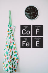 Coffee Periodic Table Kitchen Wall Decoration 4 Pcs Decorative Accessories - Swordslife