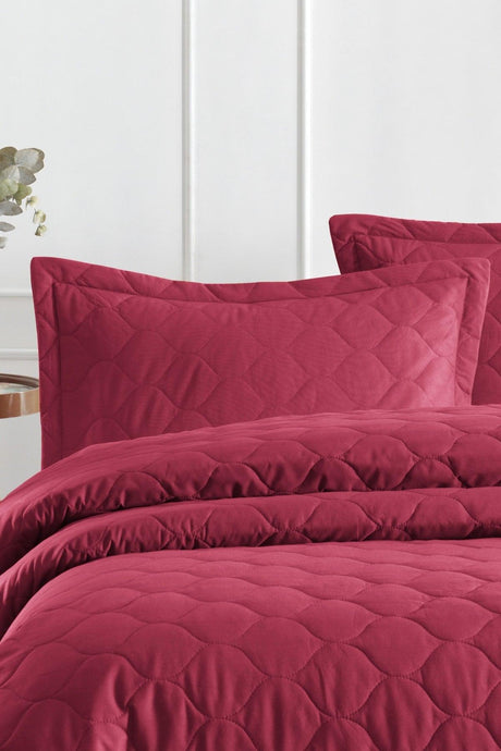 Quilted Pillow Cover 2 Pack 50x70cm Freshcolor Claret Red - Swordslife