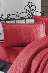 Quilted Pillowcase 2 Pack 50x70cm Freshcolor Red - Swordslife