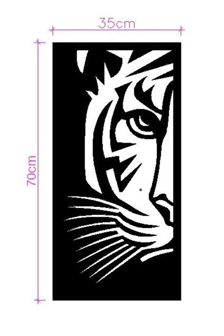 Tiger Wall Decor 8mm Mdflam - Swordslife