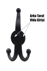 Karataş Coat Rack Cloakroom Bathroom Wardrobe Clothes Hanger Hard Plastic Black - Swordslife