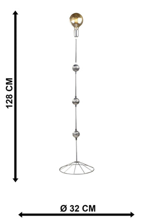 Karlos Floor Lamp Chrome - Swordslife