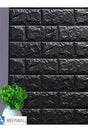 Self Adhesive Flexible Foam Black Stone Pattern Wallpaper Panel - Swordslife