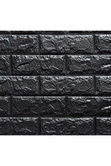 Self Adhesive Flexible Foam Black Stone Pattern Wallpaper Panel - Swordslife