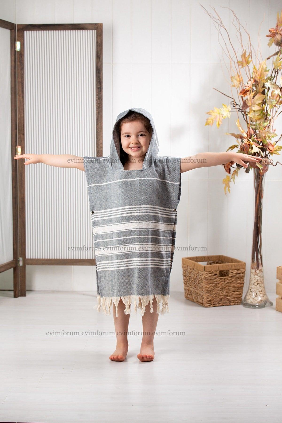 Kids Poncho 100% Cotton Beach Towel Peshtemal