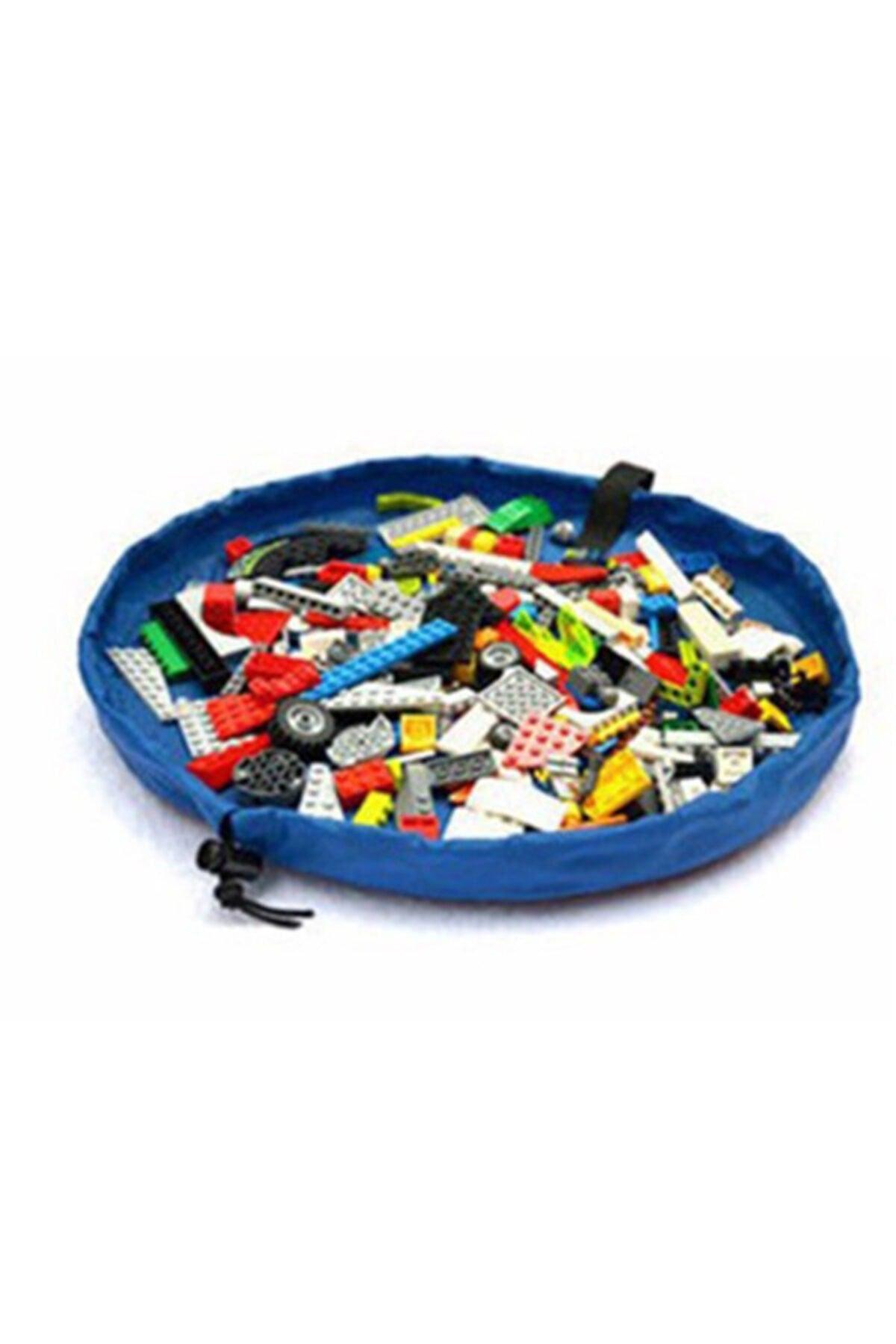 Kids Toy Scrap Bag Play Mat Lego Puzzle and Jigsaw Educational Toys Basket Blue - Swordslife