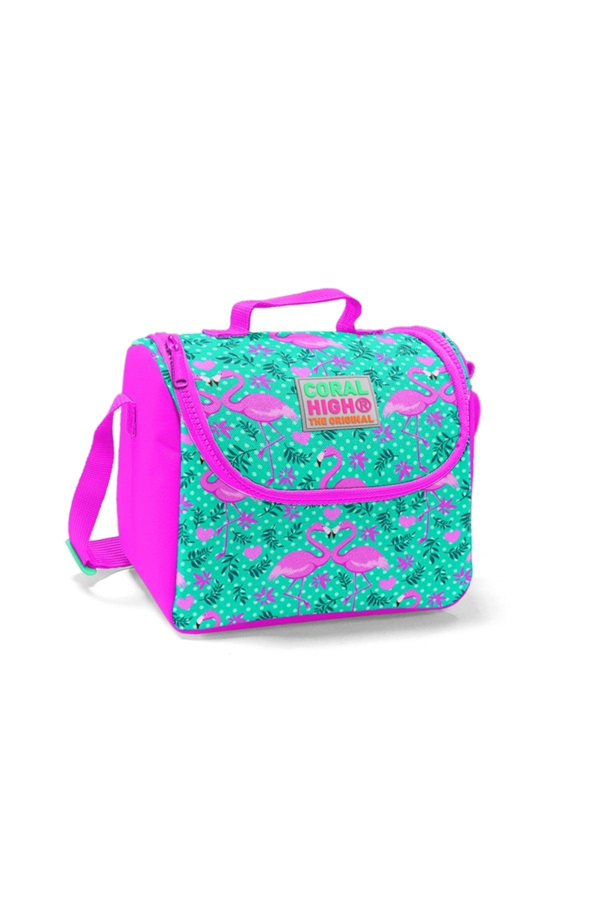 Kids Water Green Pink Thermo Lunch Box