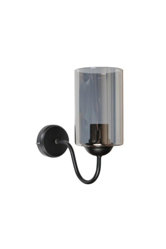 Kilyos Modern Pipe Smoked Glass Wall Sconce - Swordslife