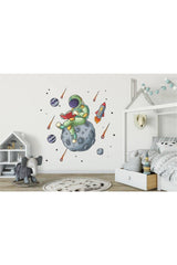 Astronaut Reading Book Kids Room Wall Sticker - Swordslife
