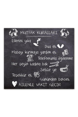 Kitchen Rules - Chalkboard Look | Glass Stove Back Protector | 52cm X 60cm - Swordslife