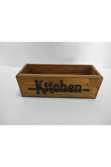 Kıtchen Wooden Box, Counter Top Wooden Organizer, Decorative Wooden Box, Kitchen Decoration - Swordslife