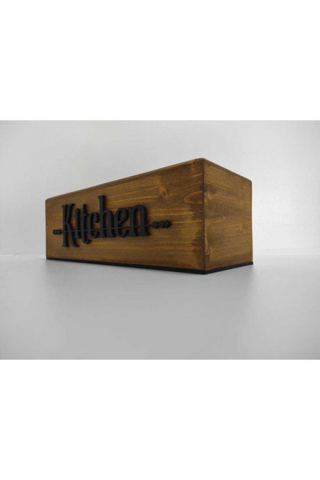 Kıtchen Wooden Box, Counter Top Wooden Organizer, Decorative Wooden Box, Kitchen Decoration - Swordslife