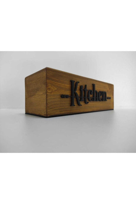 Kıtchen Wooden Box, Counter Top Wooden Organizer, Decorative Wooden Box, Kitchen Decoration - Swordslife