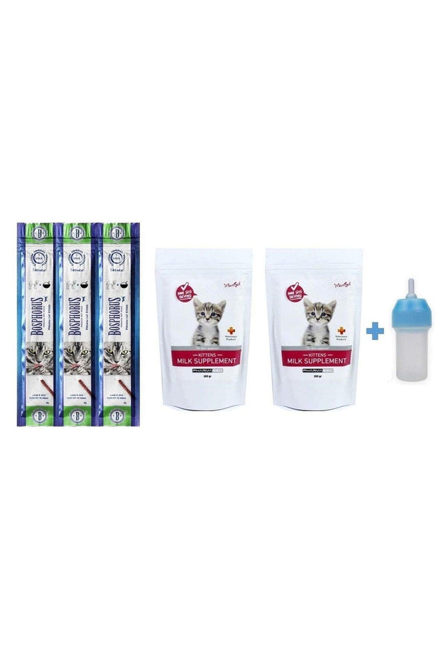 Kitten Milk Powder 2 Pcs + Baby Bottle 60 Ml +