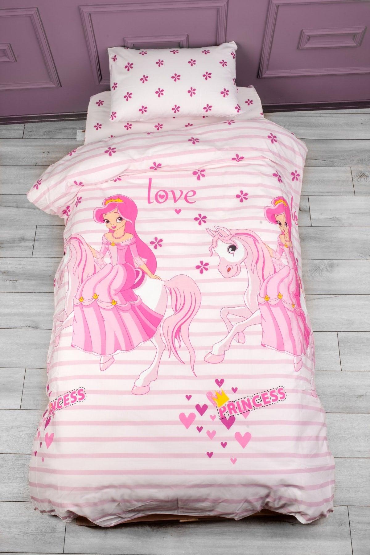 Girl's Cotton Duvet Cover Set Princess Single - Swordslife