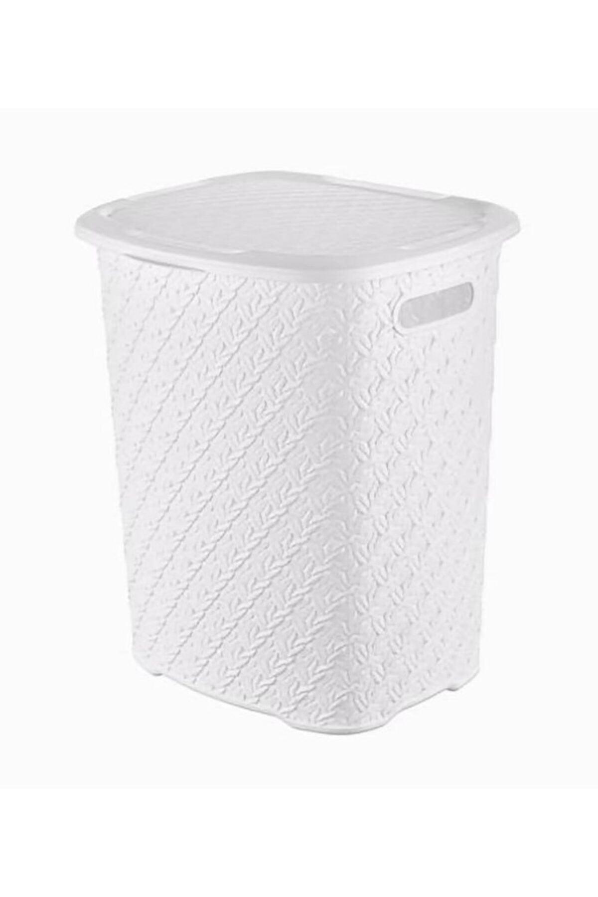 Knitted Laundry Basket White - Swordslife