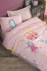 Easy to Iron Duvet Cover Set Single Unicorn Dreams Pink - Swordslife