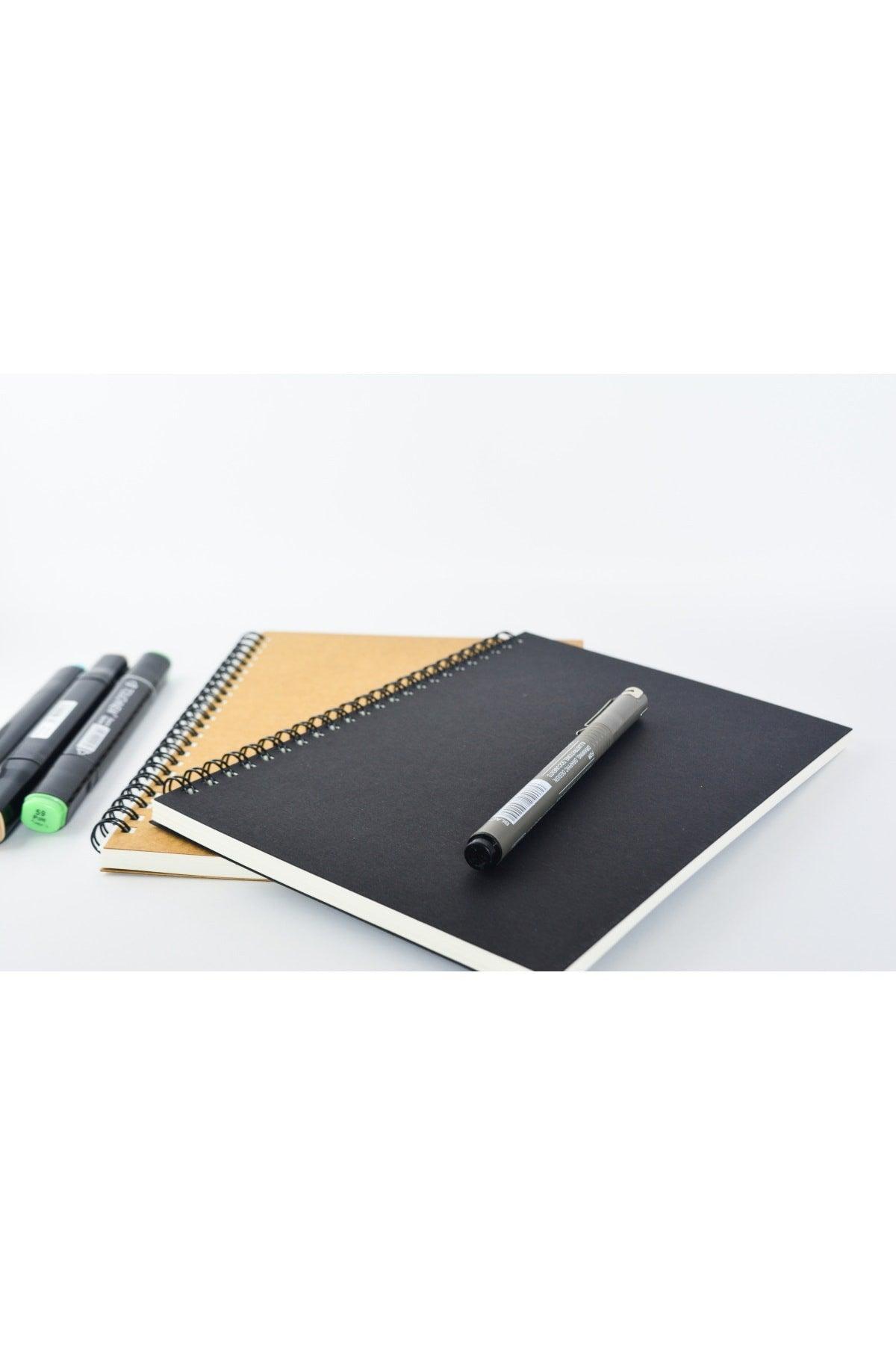 2 Unlined Notebooks with Kraft Cover