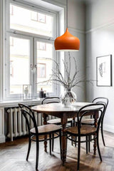 Kreis Orange Metal Einzelne Kronleuchter Wohnzimmer Küche Cafe Büro Hotel Single Kronleuchter Lampe Beleuchtung - Swordslife