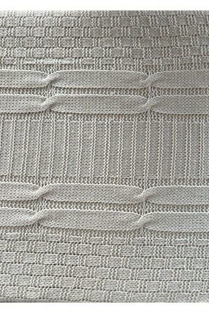 Cream Knitted Knitwear Blanket 220x240 - Swordslife