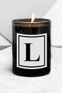 Letter L Large Size Black Glass Candle - Swordslife